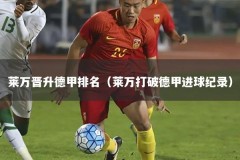 莱万晋升德甲排名（莱万打破德甲进球纪录）