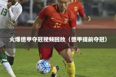 火爆德甲夺冠视频回放（德甲提前夺冠）