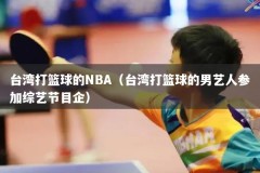 台湾打篮球的NBA（台湾打篮球的男艺人参加综艺节目企）