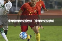 意甲德甲欧冠视频（意甲欧冠战绩）