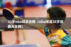 33岁nba球员合同（nba球员38岁后最大合同）